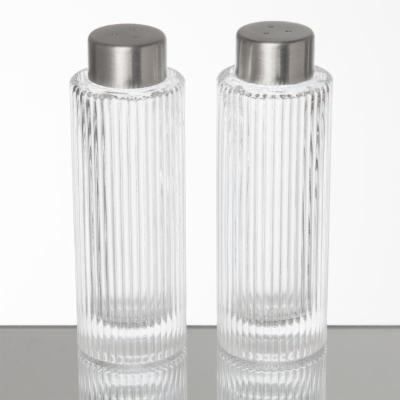 American Metalcraft Salt & Pepper Shakers Glass Ribbed; 1 Each - High Mart Wholesale