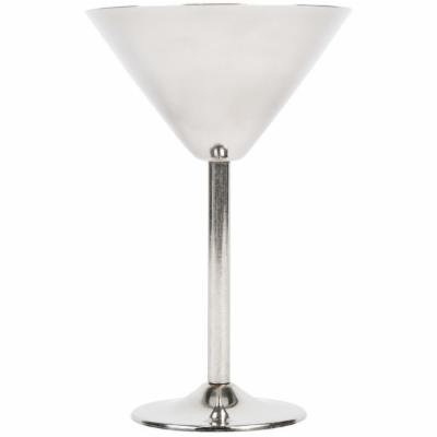 Tablecraft Martini Glass Stainless Steel; 1 Each; 6 Per Box; 4 Per Case - High Mart Wholesale