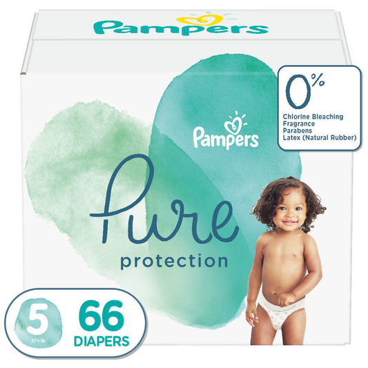 Pampers Pure Size 5 Giant; 66 Count; 1 Per Case