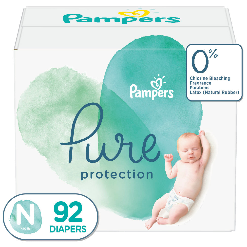 Pampers Pure Size 0 Giant; 92 Count; 1 Per Case