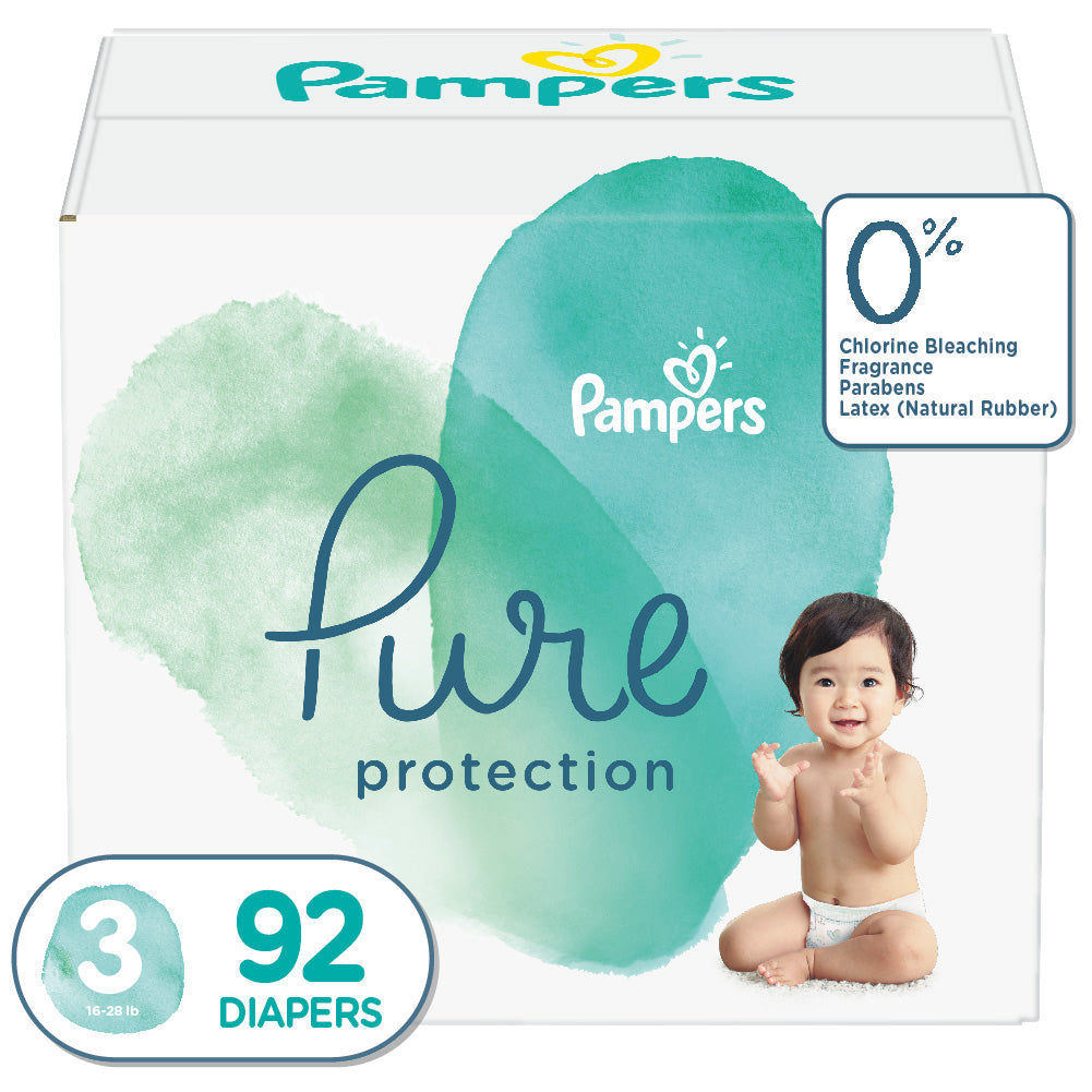 Pampers Pure Size 3 Giant; 92 Count; 1 Per Case