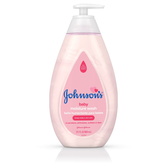 Johnson & Johnson Moisture Wash With Pump; 27.1 Fluid Ounce; 3 Per Box; 4 Per Case