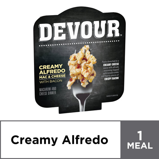 Devour Single Serve Mac N Cheese Alfredo & Bacon; 4.1 Ounces; 6 Per Case