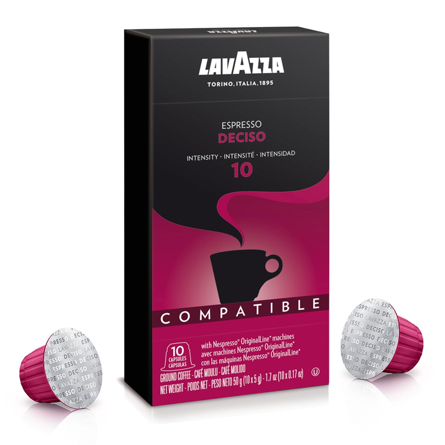 Lavazza Nespresso Compatible Capsules Espresso Deciso; 1.7 Ounces; 6 Per Case - High Mart Wholesale