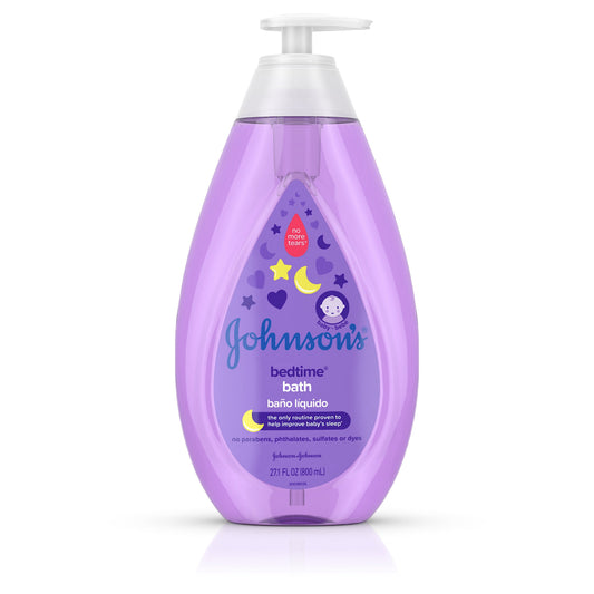 Johnson & Johnson Bedtime Bath With Pump; 27.1 Fluid Ounce; 3 Per Box; 4 Per Case - High Mart Wholesale