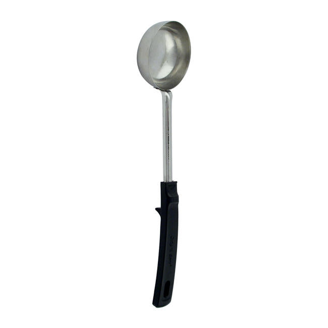 Vollrath 4 Ounce Stainless Steel Black Handle Solid Spoodle; 1 Each