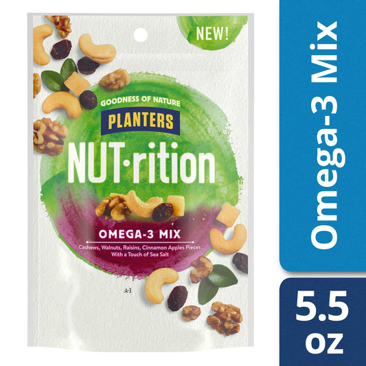 Planters Snack Nuts Omega 3 Mix; 5.5 Ounces; 8 Per Case