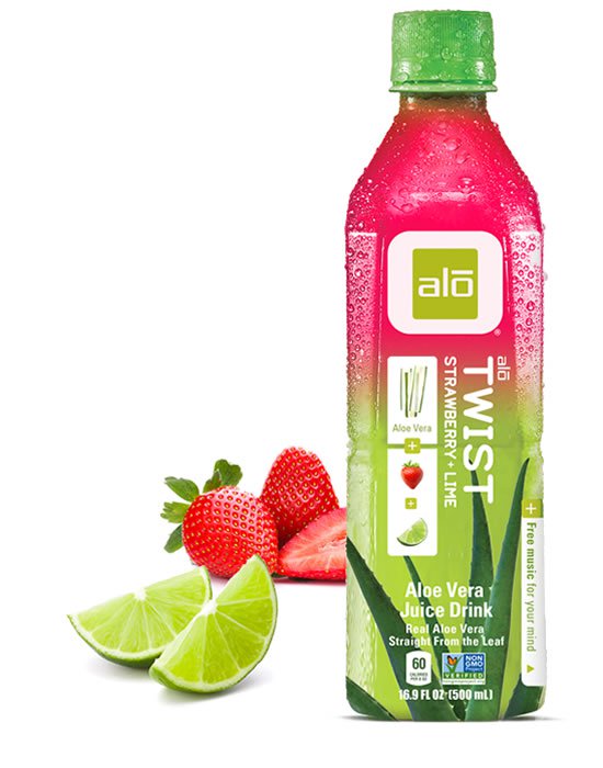 Alo Drink Twist Aloe Strawberry & Lime; 16.9 Fluid Ounces; 12 Per Case - High Mart Wholesale