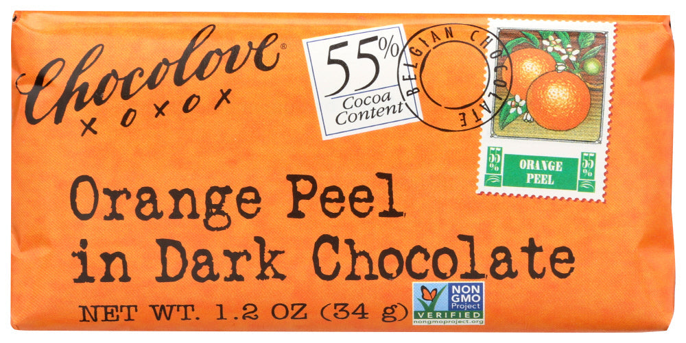 Chocolove Orange Peel In Dark Chocolate; 1.3 Ounces; 12 Per Box; 12 Per Case - High Mart Wholesale