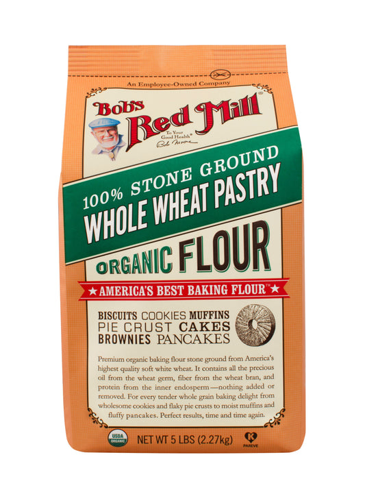 Bob's Red Mill Natural Foods Inc Organic Whole Wheat Pastry Flour; 5 Pounds; 4 Per Case