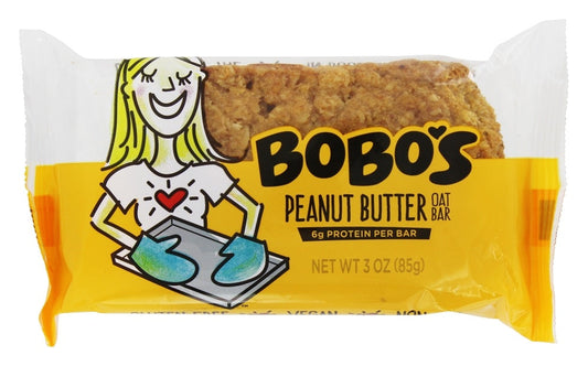 Bobo's Oat Bars Gluten Free; Vegan Peanut Butter Bar; 3 Ounces; 12 Per Box; 4 Per Case - High Mart Wholesale