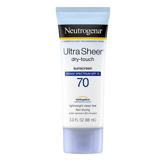 Neutrogena Ultra Sheer Dry-Touch Sunscreen Spf 70; 3 Fluid Ounces; 3 Per Box; 4 Per Case