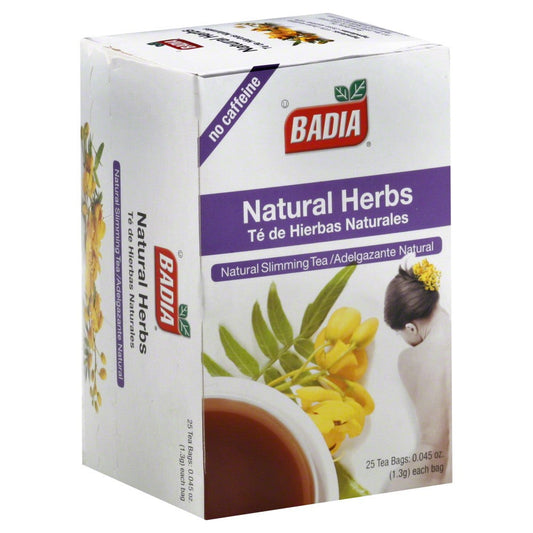 Badia Natural Herb Tea Bags; 25 Each; 10 Per Box; 10 Per Case
