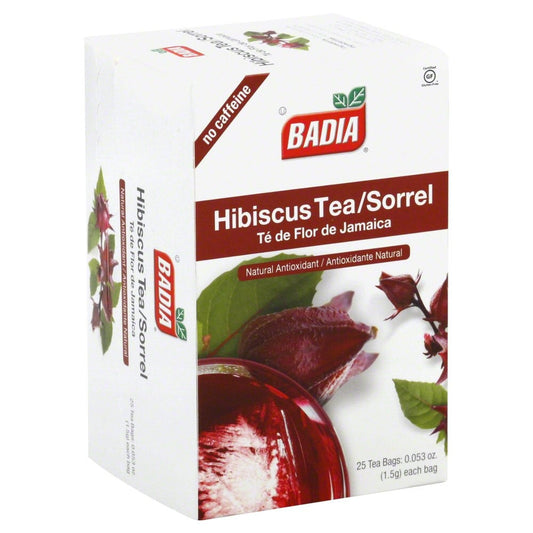 Badia Hibiscus Tea Bags; 25 Each; 10 Per Box; 10 Per Case