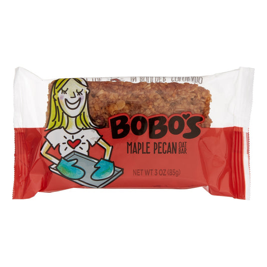 Bobo's Oat Bars Gluten Free; Vegan Maple Pecan Bar; 3 Ounces; 12 Per Box; 4 Per Case - High Mart Wholesale