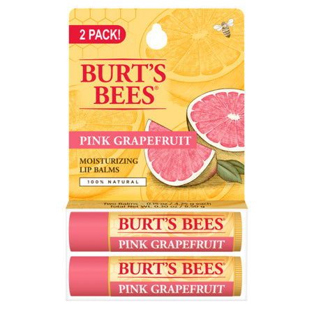 Burt's Bees Lip Balm Pink Grapefruit Twin Pack; 0.3 Ounces; 6 Per Box; 8 Per Case - High Mart Wholesale
