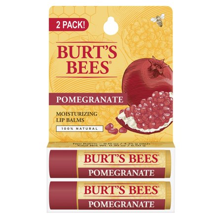 Burt's Bees Lip Balm Pomegranate Twin Pack; 0.3 Ounces; 6 Per Box; 8 Per Case