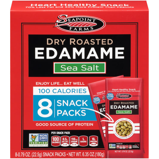 Seapoint Farms Edamame Dry Roasted Sea Salt; 8 Count; 12 Per Case - High Mart Wholesale
