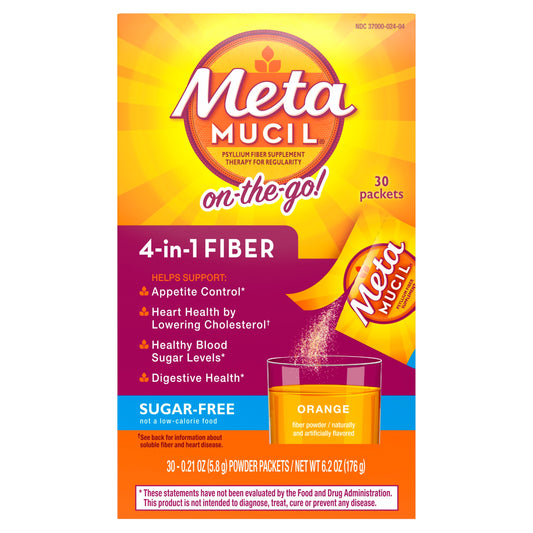 Metamucil Sugar Free Orange Smooth Packets; 6.2 Ounce Box; 6.2 Ounce; 6 Per Box; 2 Per Case