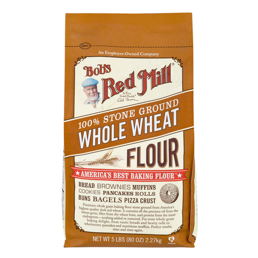 Bob's Red Mill Natural Foods Inc Whole Wheat Flour; 5 Pounds; 4 Per Case