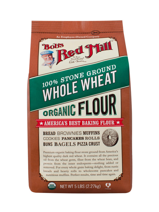 Bob's Red Mill Natural Foods Inc Flour Wheat Whole Organic; 5 Pounds; 4 Per Case