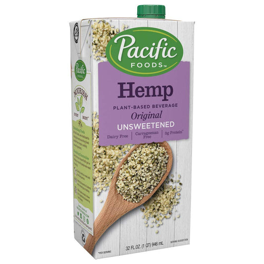 Pacific Foods Original Unsweetened Hemp Milk; 32 Fluid Ounces; 12 Per Case - High Mart Wholesale