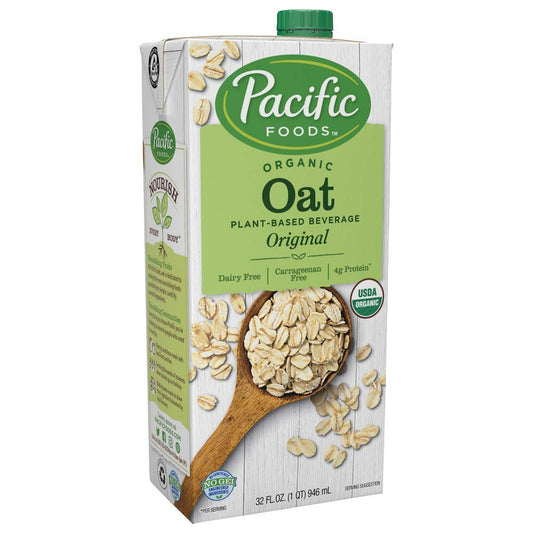 Pacific Foods Organic Original Oat Milk; 32 Fluid Ounces; 12 Per Case - High Mart Wholesale