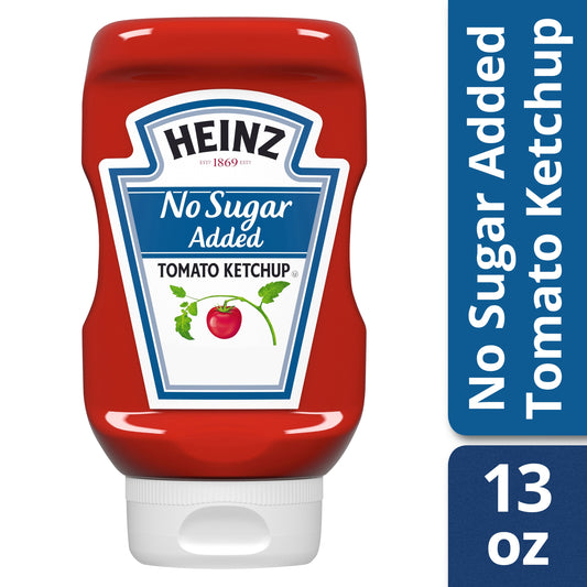 Heinz No Sugar Added Ketchup Bottle; 13 Ounce; 6 Per Case