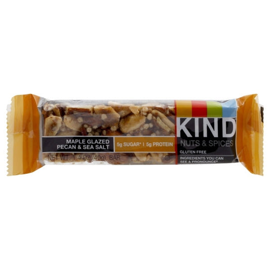 Kind Healthy Snacks Bar Maple Glazed Pecan & Sea Salt Bar 1.4 Ounce Bar - 12 Per Pack - 6 Packs Per Case; 1.4 Ounce; 12 Per Box; 6 Per Case - High Mart Wholesale