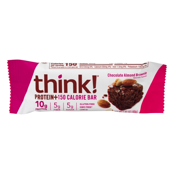 Thinkthin Chocolate Almond Brownie Bars; 1.41 Ounces; 10 Per Box; 12 Per Case - High Mart Wholesale