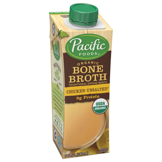 Pacific Foods Organic Bone Broth Chicken; 8 Fluid Ounces; 12 Per Case - High Mart Wholesale