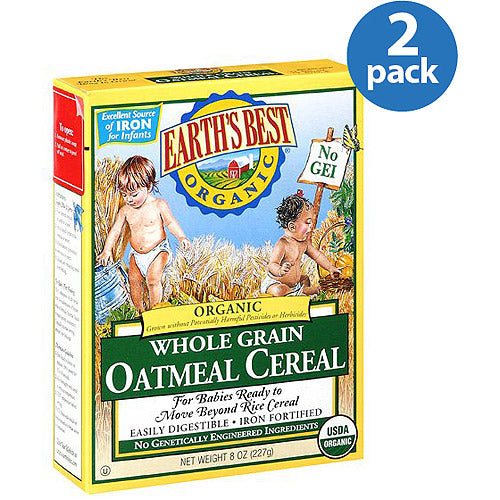 Earth's Best Whole Grain Oatmeal Cereal; 8 Ounces; 12 Per Case