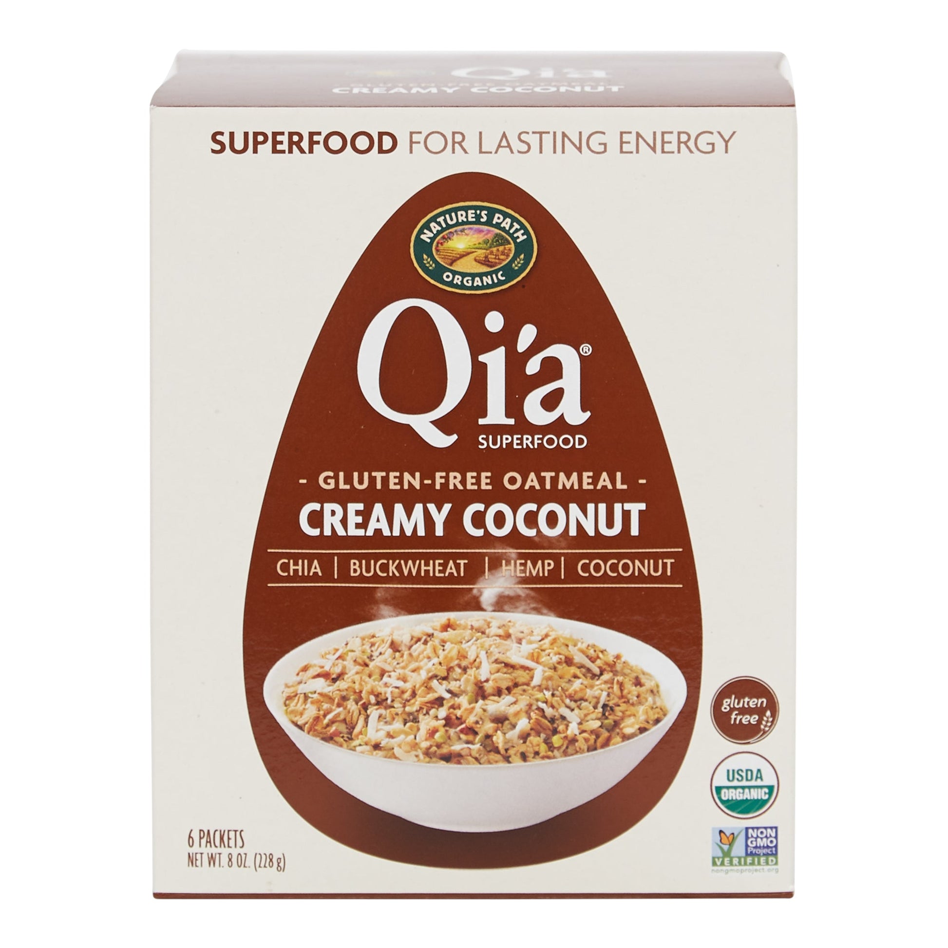 Qi'a Qi'a Hot Oats Coconut; 8 Ounces; 6 Per Case - High Mart Wholesale