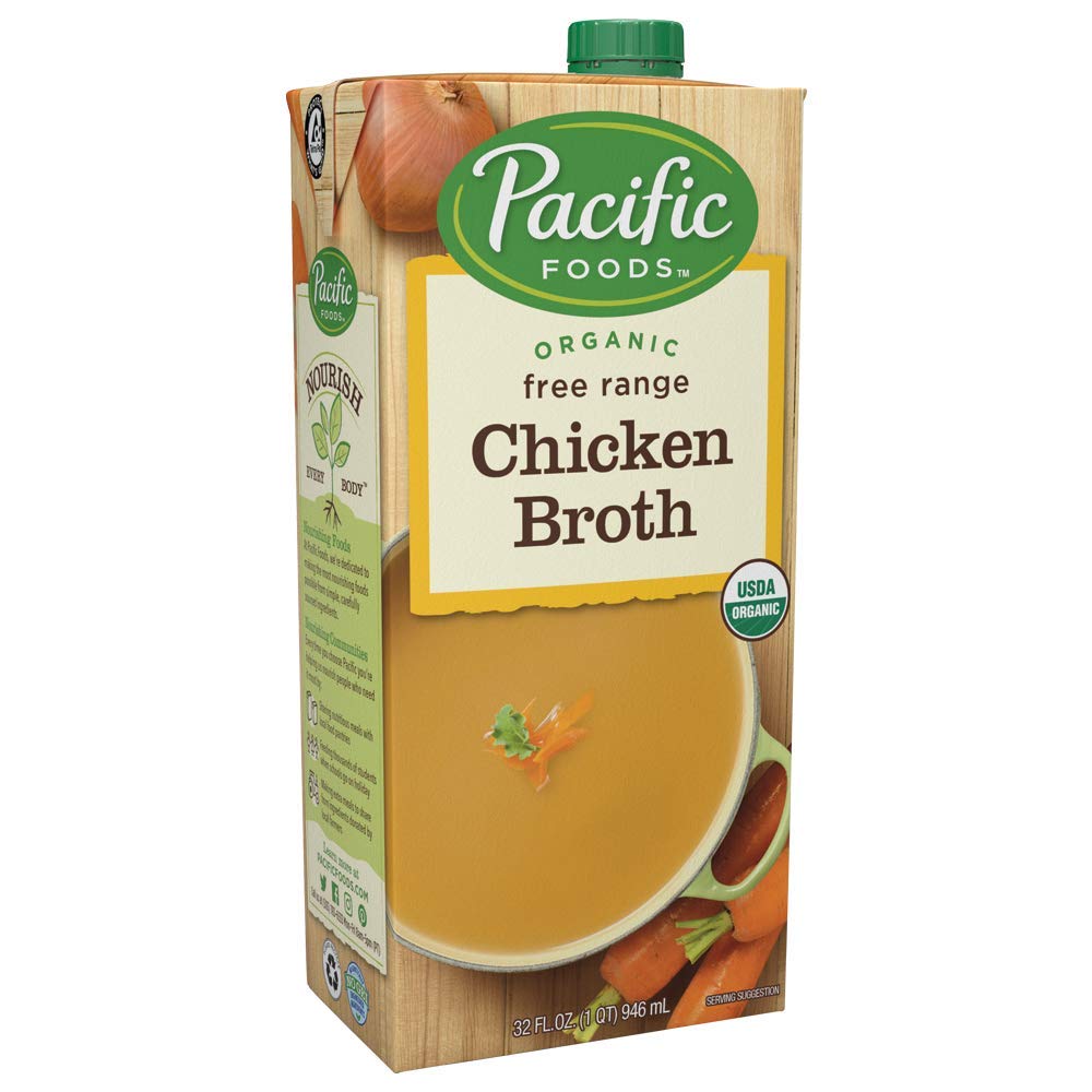 Pacific Foods Organic Low Sodium Chicken Broth; 32 Fluid Ounces; 12 Per Case - High Mart Wholesale