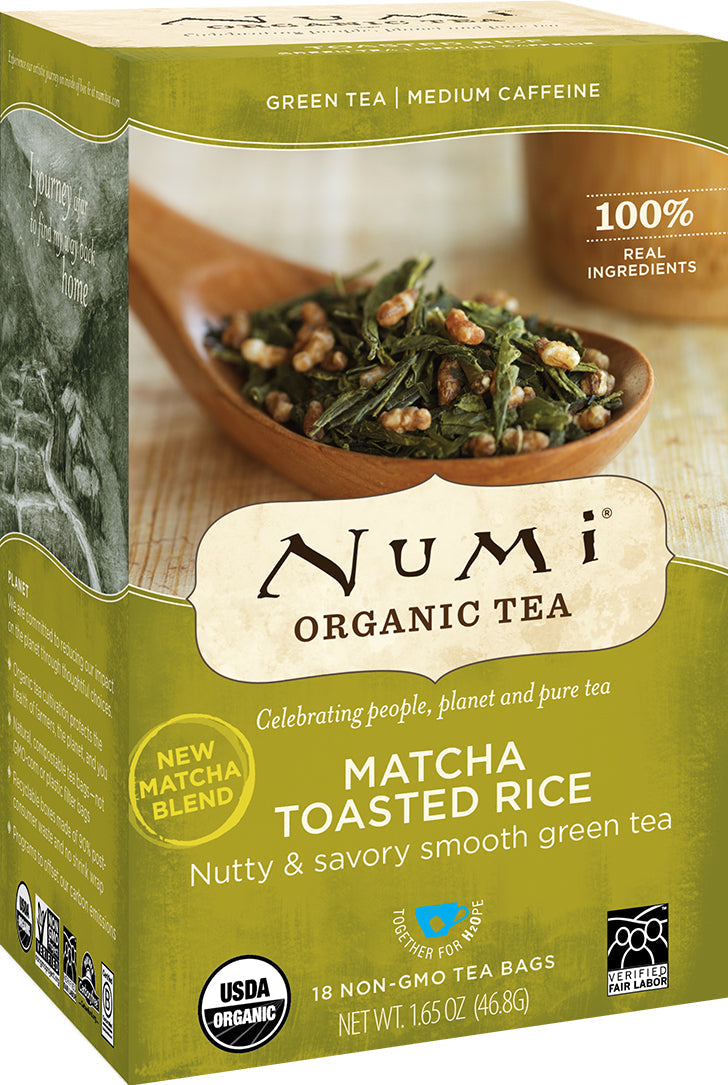 Numi Matcha Toasted Rice Green Tea; 18 Each; 6 Per Case - High Mart Wholesale