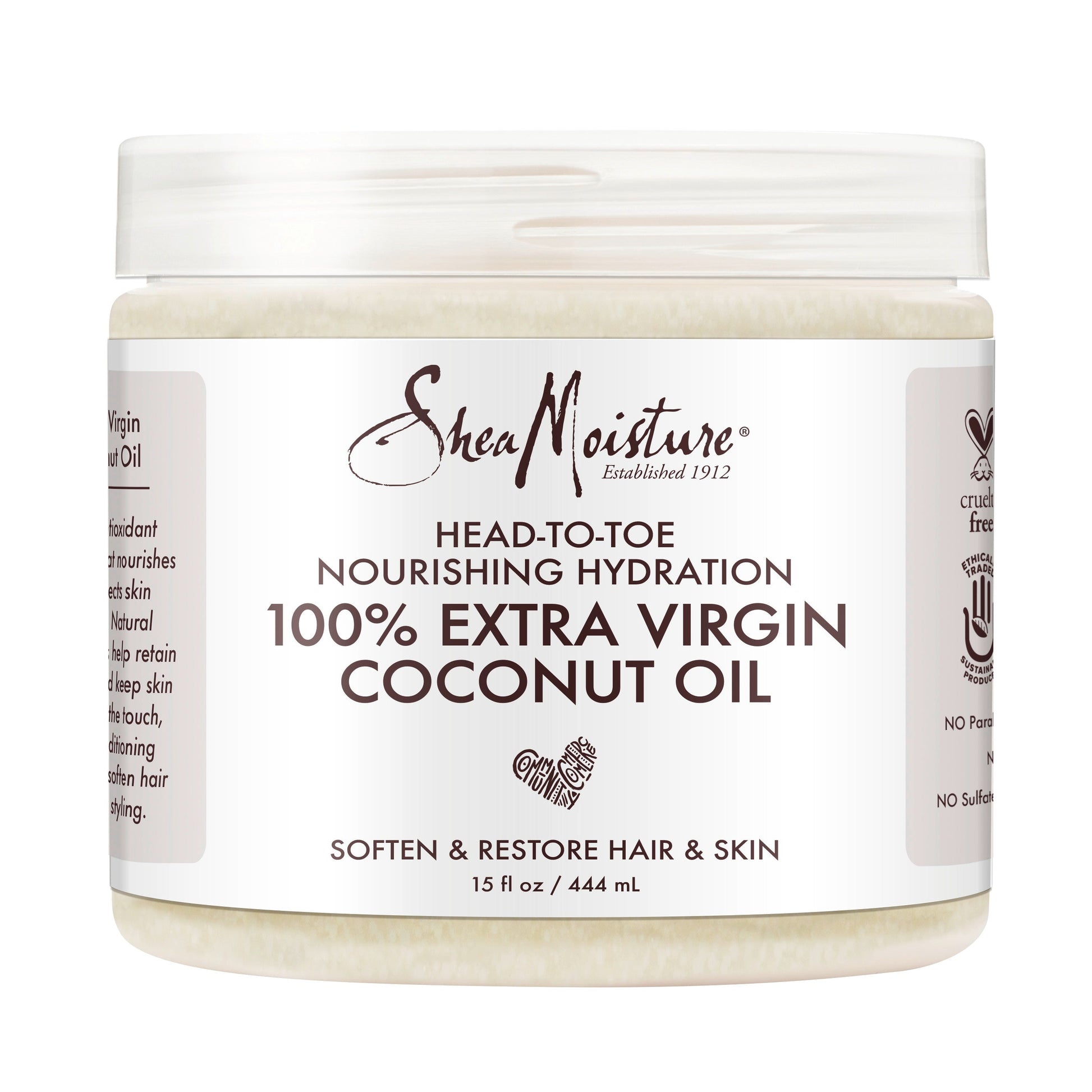 Shea Moisture Skin Care 100% Extra Virgin Coconut Oil; 14.5 Fluid Ounces; 3 Per Box; 4 Per Case - High Mart Wholesale