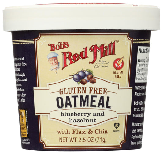 Bob's Red Mill Natural Foods Inc Gluten Free Blueberry Hazelnut Oatmeal Cup; 2.5 Ounces; 12 Per Case