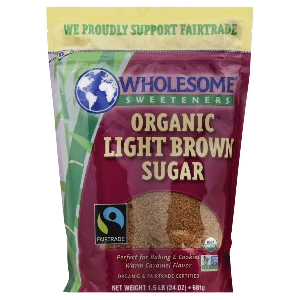 Wholesome Sweetener Brown Sugar Light Organic; 1.5 Pounds; 6 Per Case