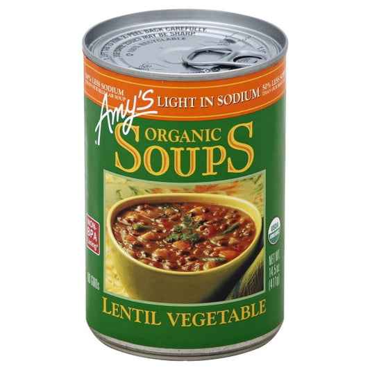 Amy's Soup Lentil Vegetable Organic Lite Sodium; 14.5 Ounce; 12 Per Case - High Mart Wholesale