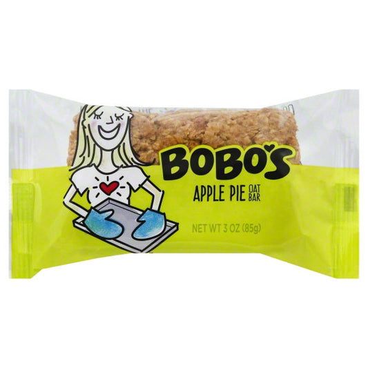Bobo's Oat Bars Gluten Free; Vegan Apple Pie Bar; 3 Ounce; 12 Per Box; 4 Per Case - High Mart Wholesale