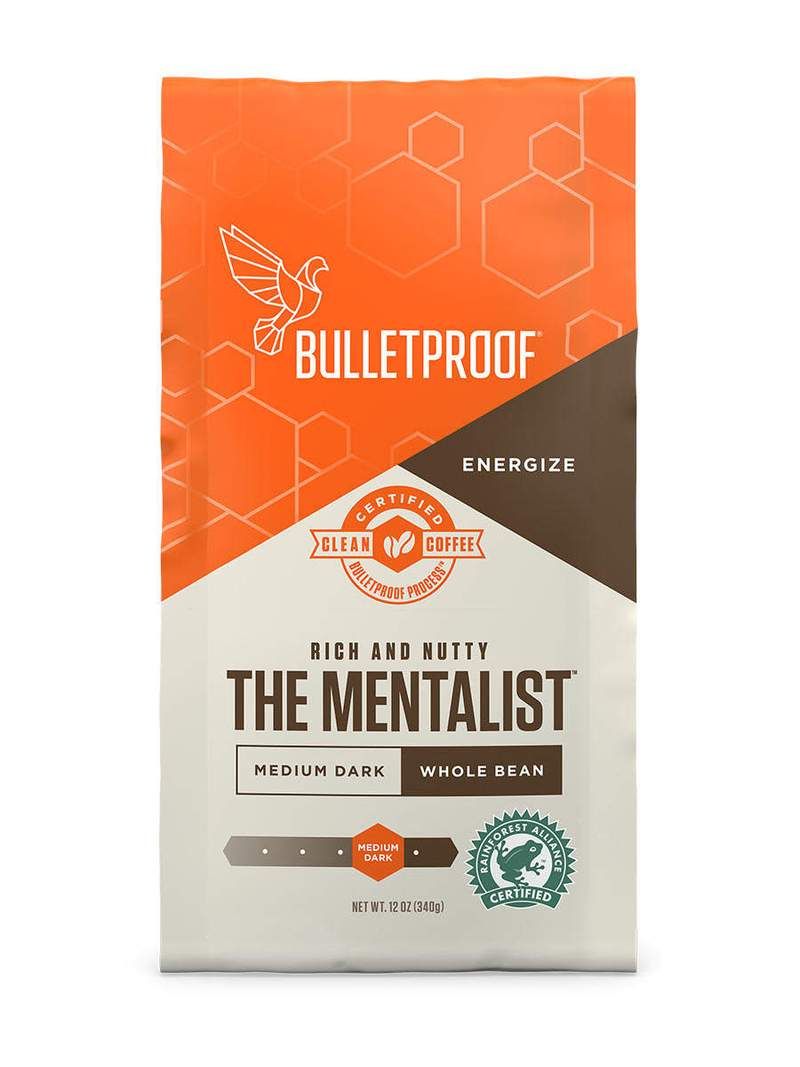 Bulletproof The Mentalist Medium Dark Roast Whole Bean; 12 Ounces; 6 Per Case - High Mart Wholesale