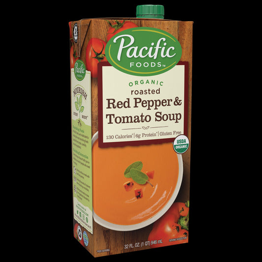 Pacific Foods Organic Roasted Red Pepper Tomato Soup; 32 Fluid Ounces; 12 Per Case - High Mart Wholesale