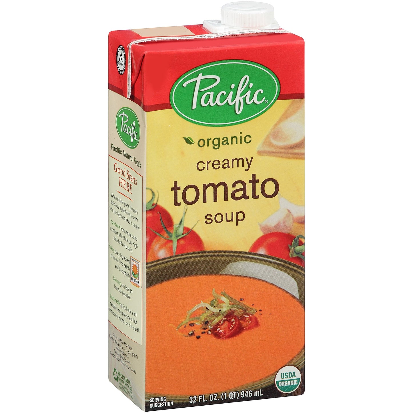 Pacific Foods Soup Light Sodium Tomato; 32 Fluid Ounces; 12 Per Case - High Mart Wholesale