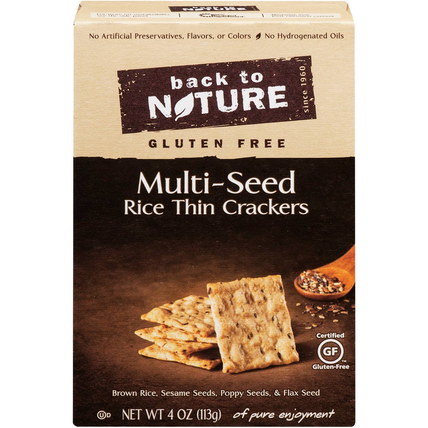 Back To Nature Gluten Free Multiseed Thin Rice Cracker; 4 Ounces; 12 Per Case - High Mart Wholesale