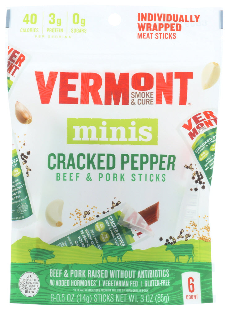 Vermont Smoke And Cure Green Precooked Original Beef & Pork; 3 Ounces; 8 Per Case - High Mart Wholesale