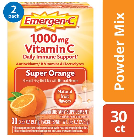 Emergen-C Vitamin C Super Orange; 30 Each; 3 Per Box; 4 Per Case