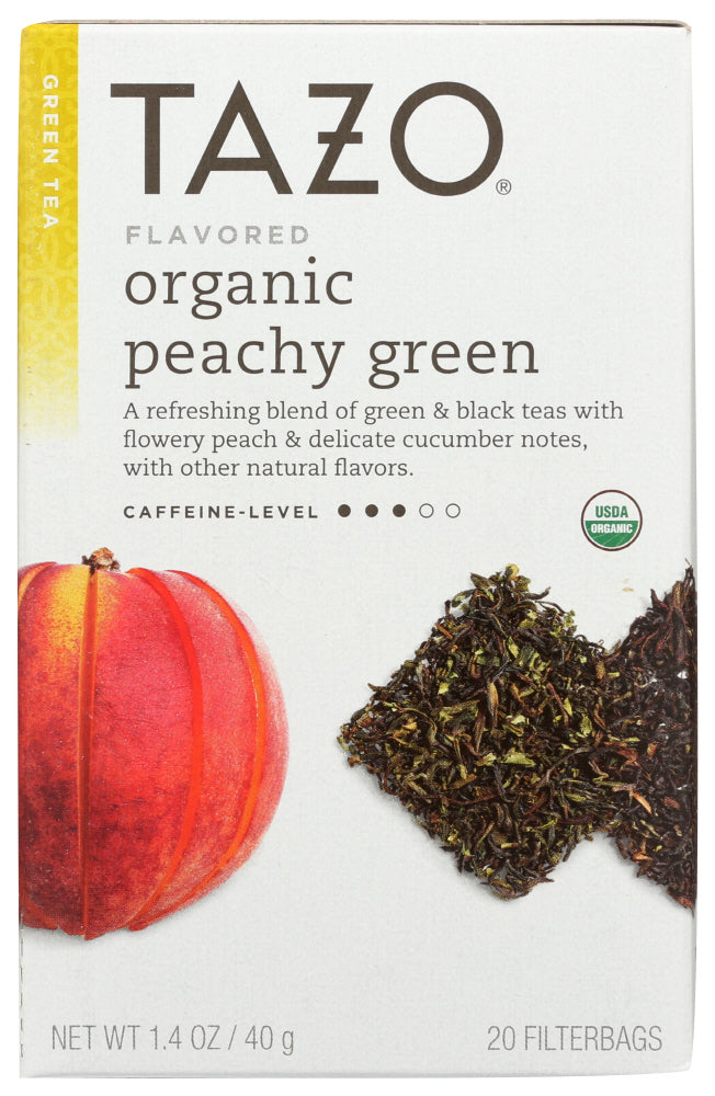 Tazo Tea Organic Peachy Green; 20 Count; 6 Per Case - High Mart Wholesale