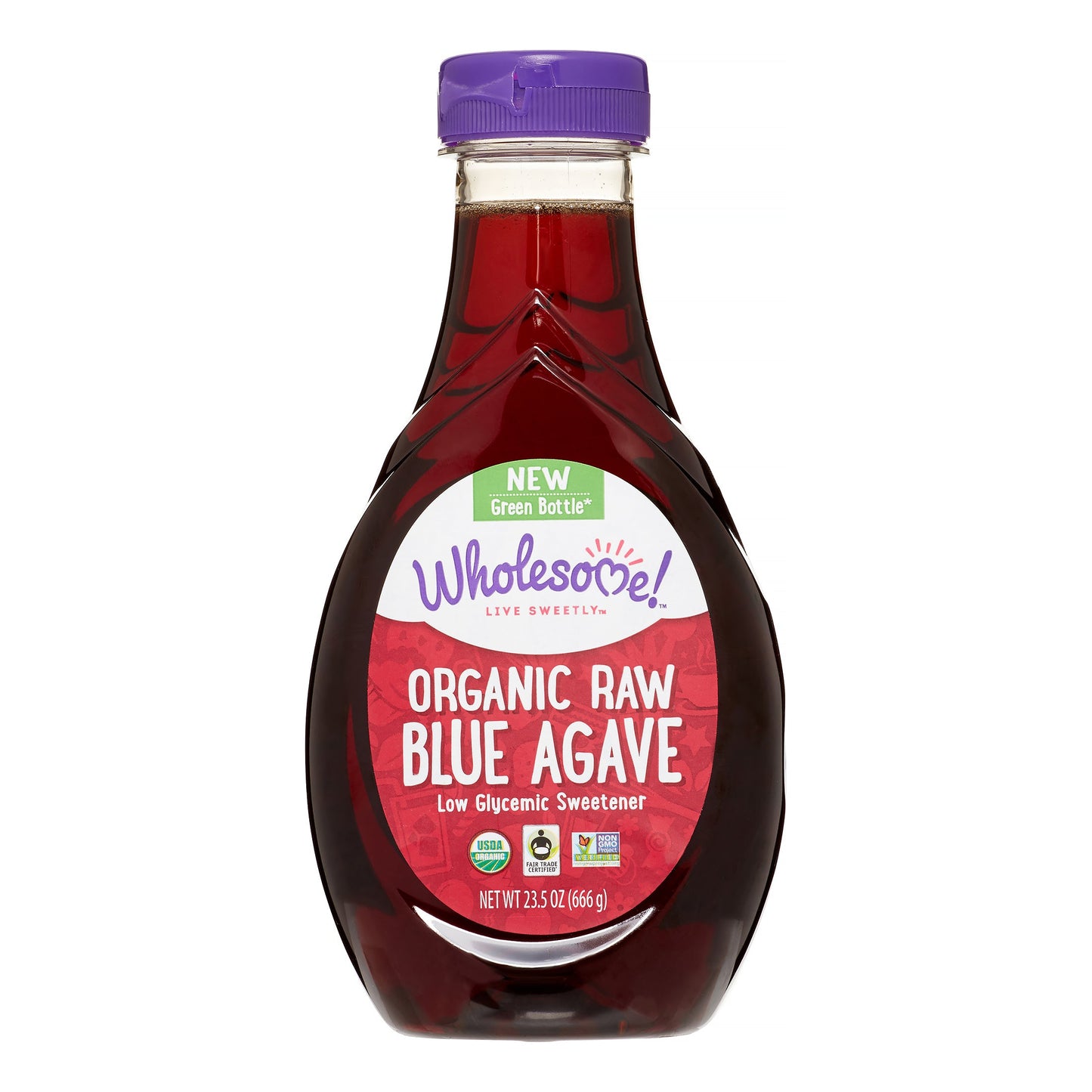 Wholesome Sweetener Organic Agave Blue Syrup Bottle; 23.5 Ounce; 6 Per Case
