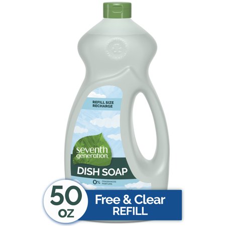 Seventh Generation Hand Dishwashing Cleaner Free Clear; 50 Fluid Ounce; 6 Per Case - High Mart Wholesale