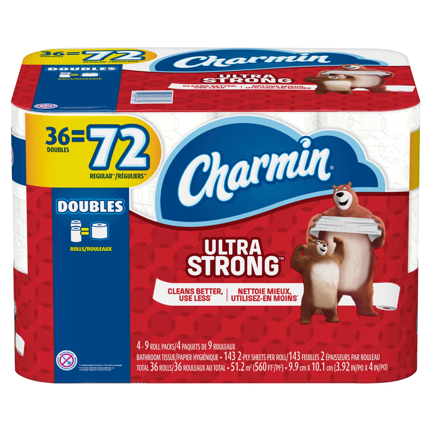 Charmin Ultra Strong 36 Double Roll; 36 Count; 1 Per Case